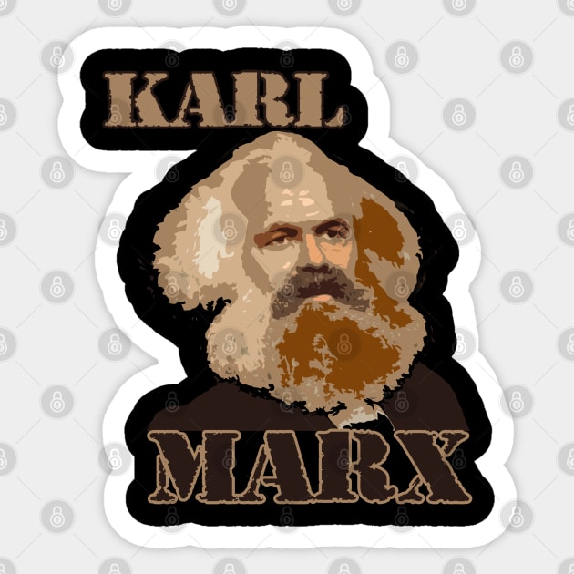 Karl Marx Sticker by hottehue